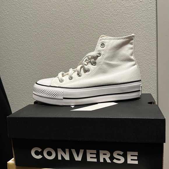 Converse Shoes - Converse white platform high tops